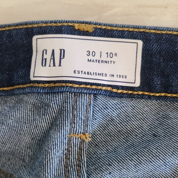 GAP Side Panel Maternity Blue Jeans NEW 30 / 10 Women - Picture 4 of 8